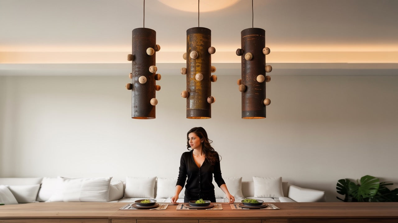 Totem Plafondlamp – Een Gelaagd Spel van Licht, Vorm en Betekenis