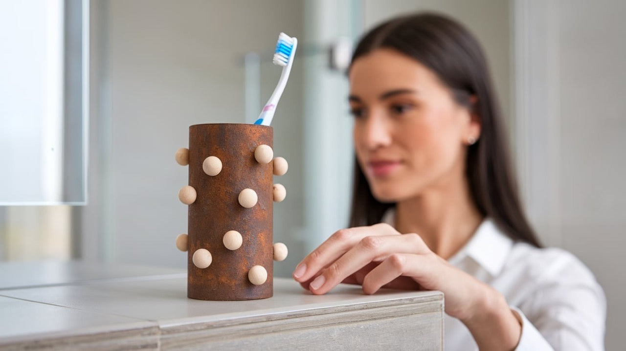 Tandenborstelhouder Totem – Een Frisse Start met Symboliek en Design